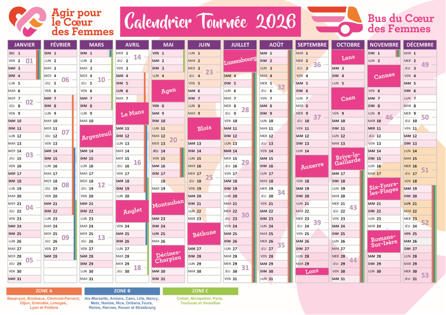 Bus du coeur des femmes - Tournée 2026